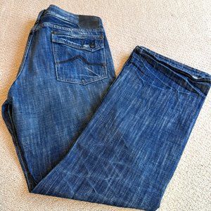 LA Denim Atelier Jeans Relaxed Straight Western Button Fly Sz 38 #L74W7005